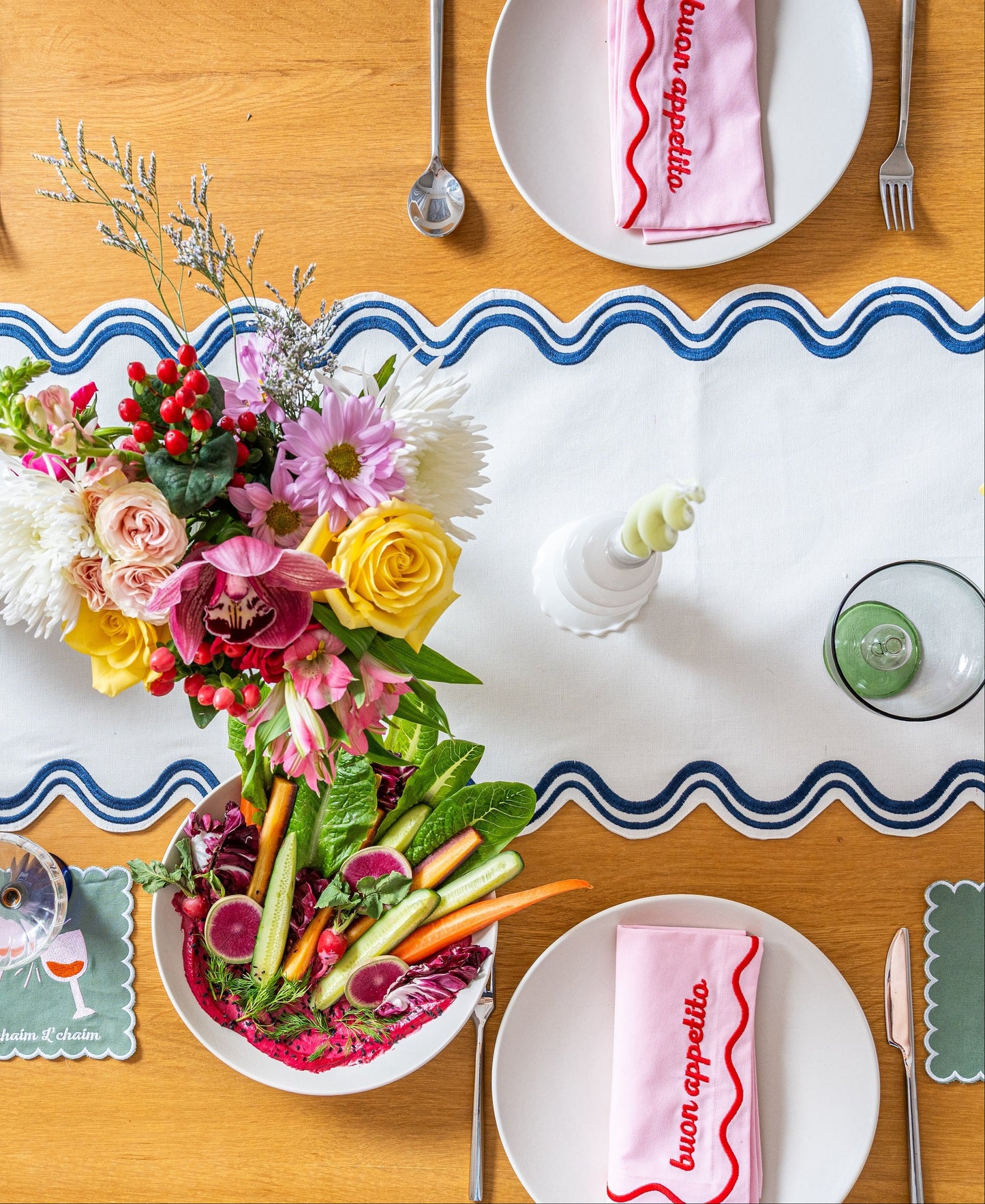 Positano Garden Dinner Napkins
