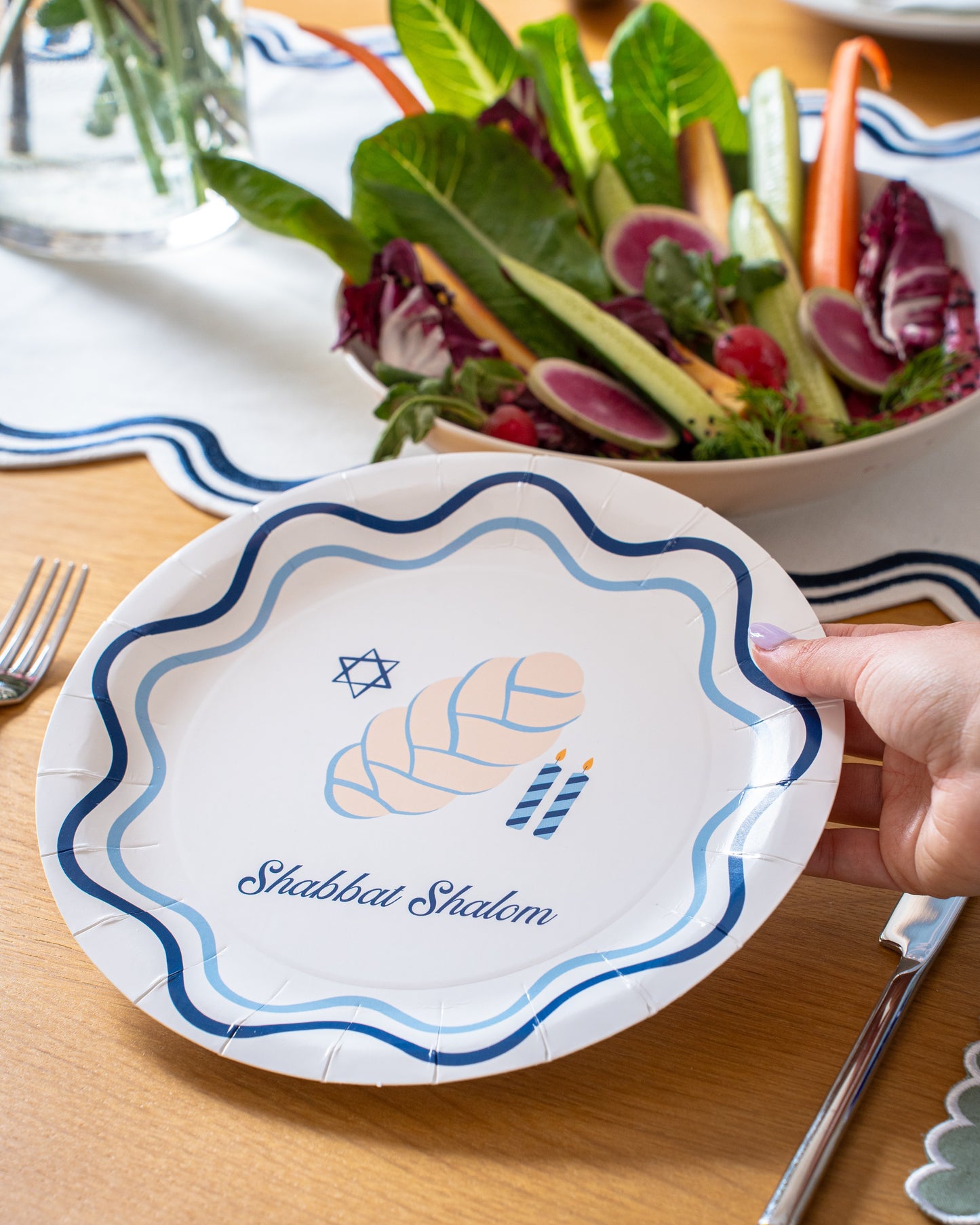 Shabbat Disposable Dinner Plates