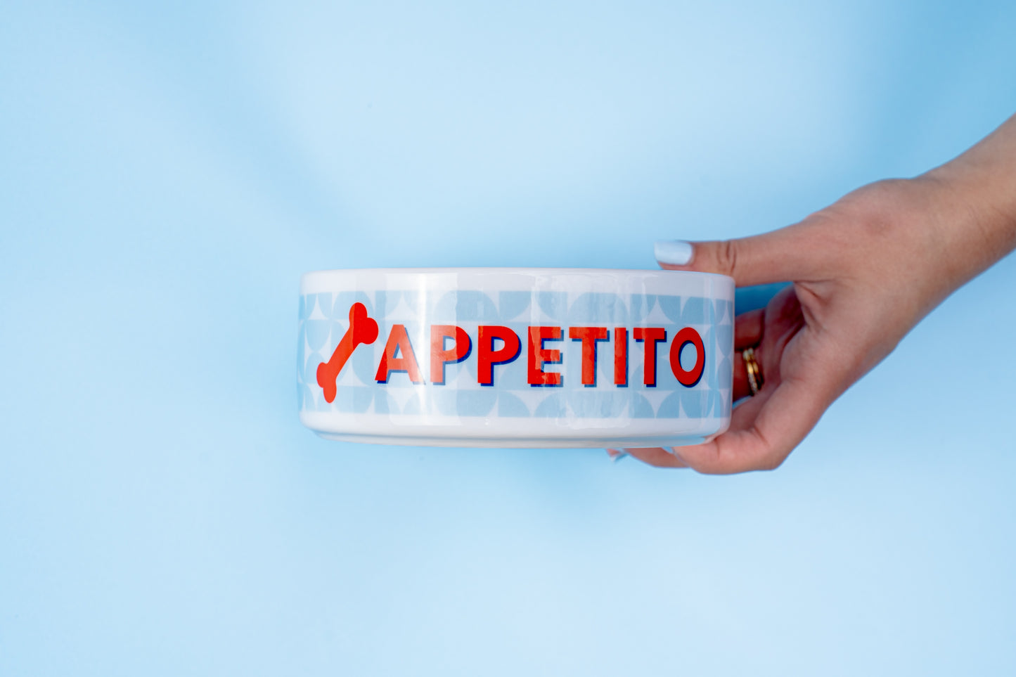 Bone Appetito Pet Bowl - Blue