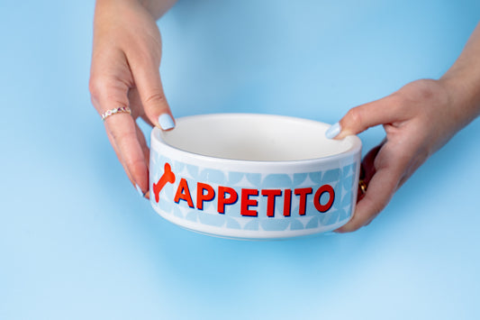 Bone Appetito Pet Bowl - Blue