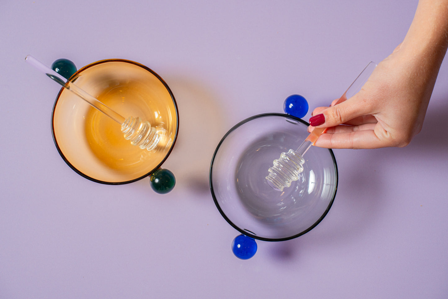 Glass Honey Bowl & Dipper