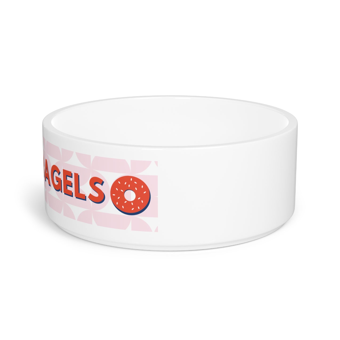 Bark for Bagels Pet Bowl - Pink