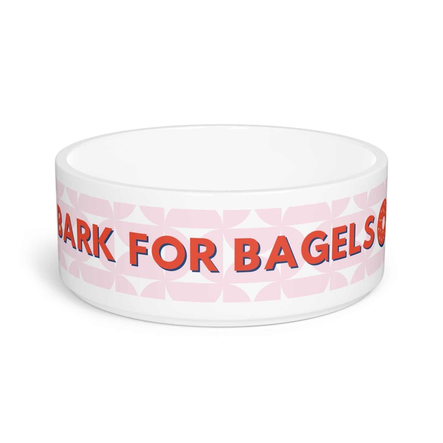 Bark for Bagels Pet Bowl - Pink