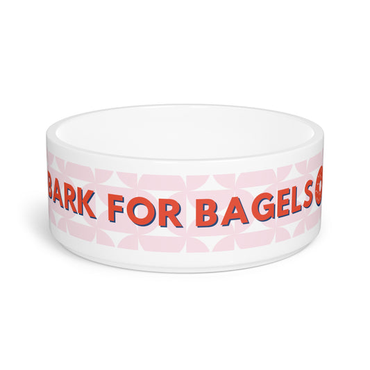 Bark for Bagels Pet Bowl - Pink