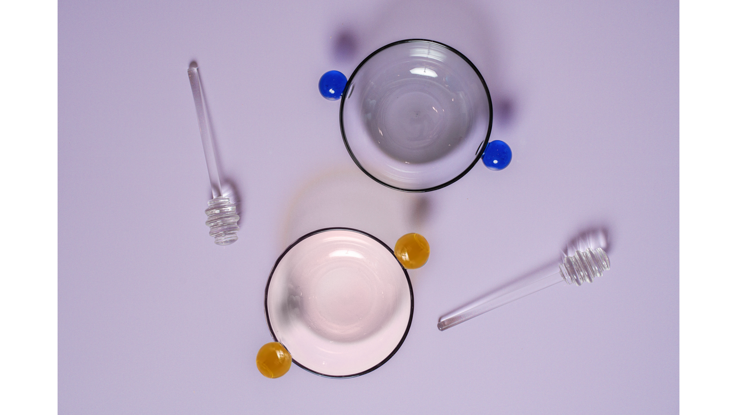 Glass Honey Bowl & Dipper