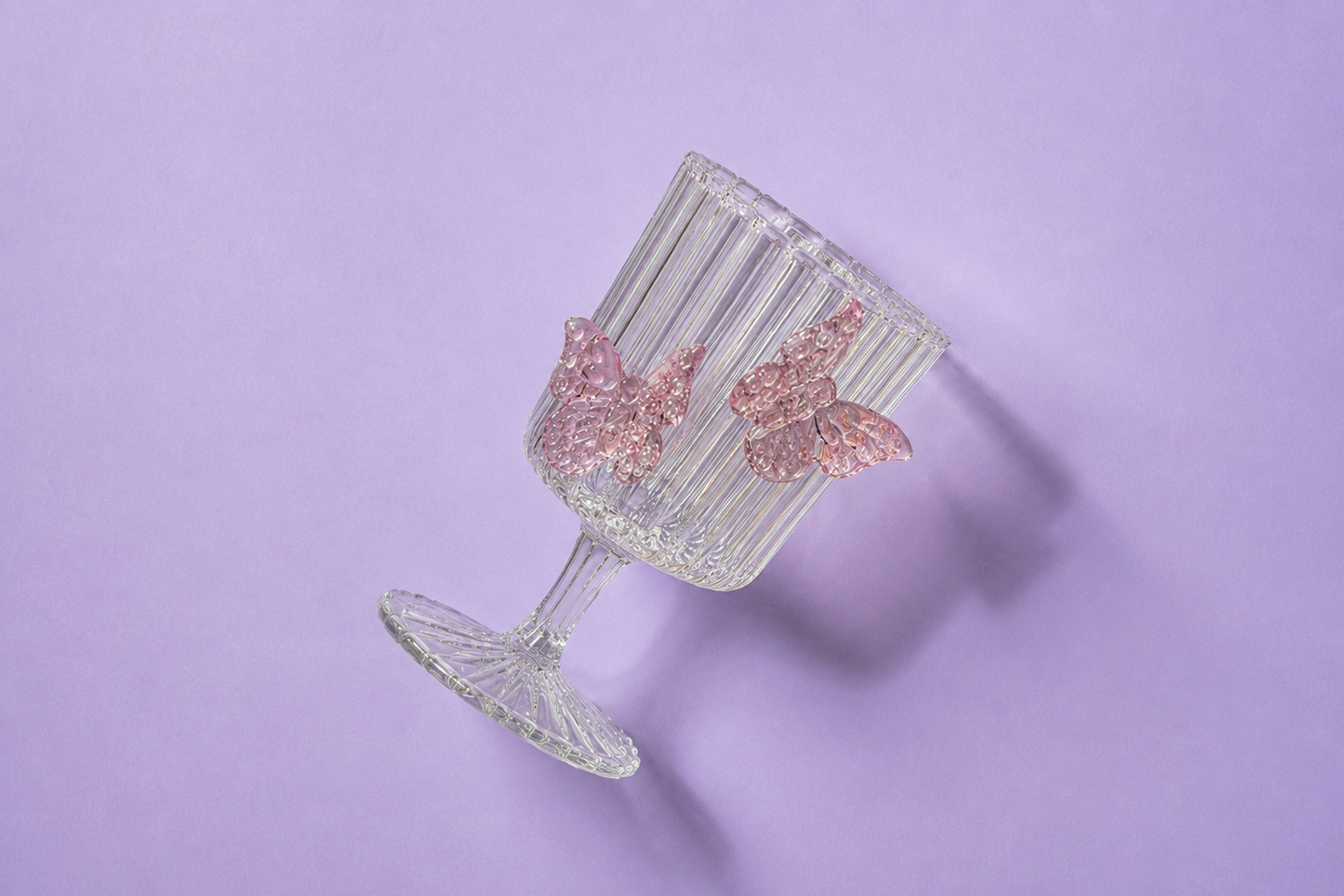 Butterfly Glass Kiddush Cup