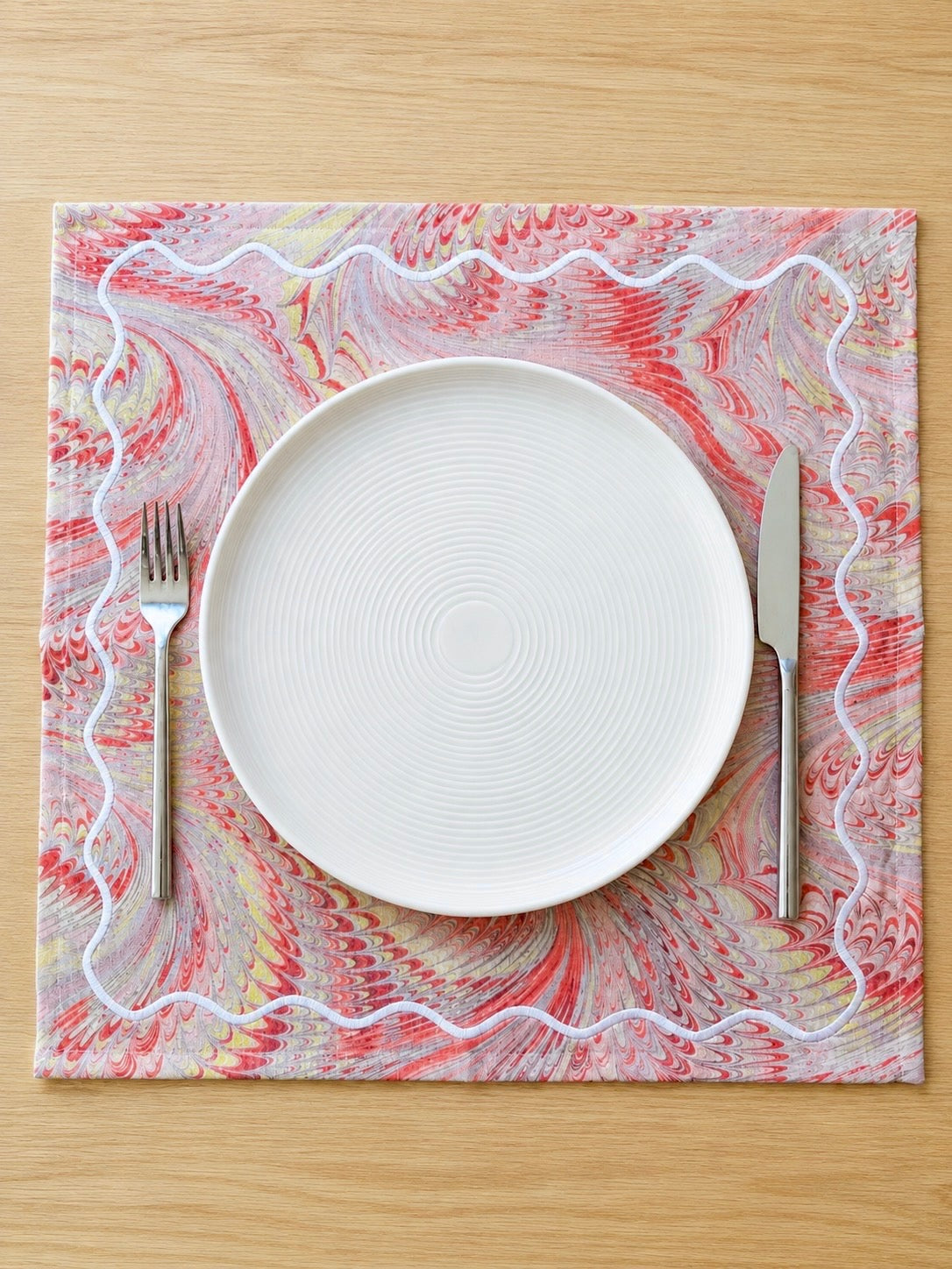Pink Florentine Marbled Cloth Dinner Napkins