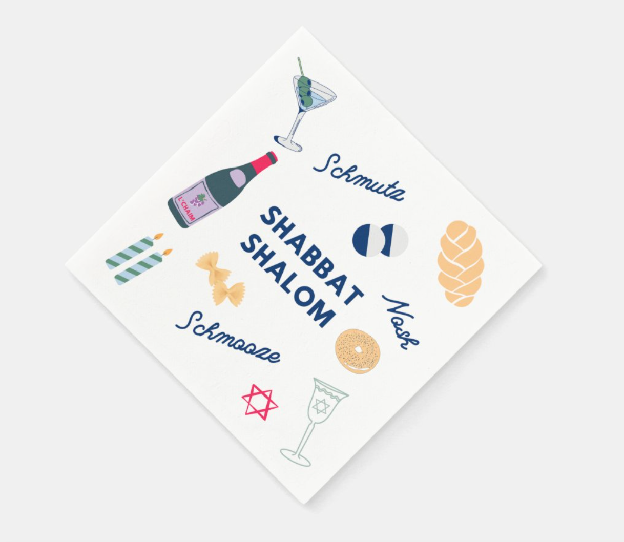 Shabbat Disposable Dinner Napkins