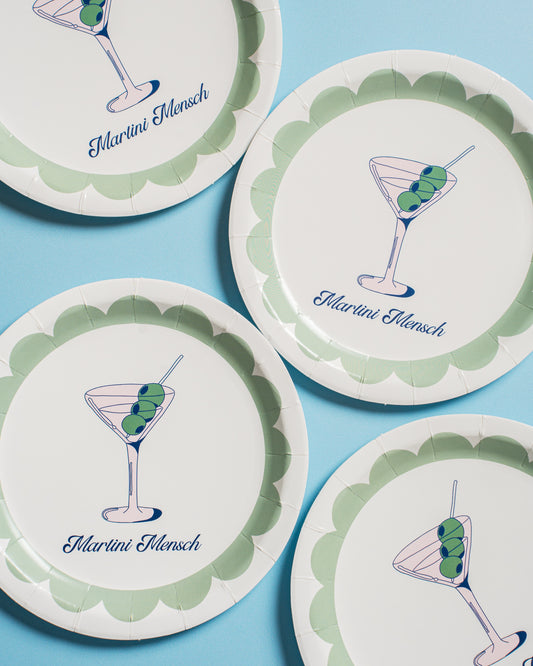 Martini Mensch Disposable Dessert Plates