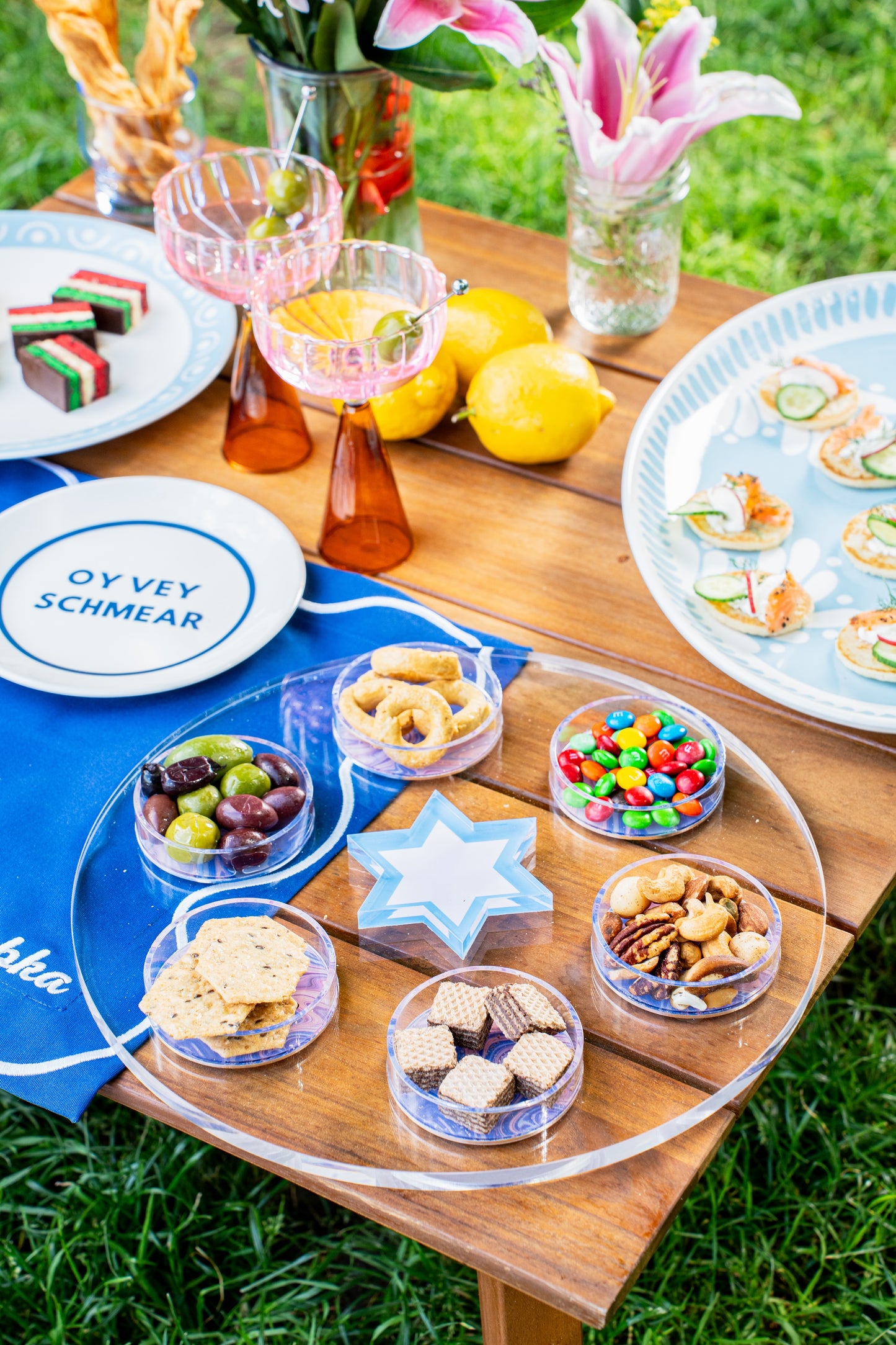 Strawberry Swirl Seder Plate/Holiday Platter