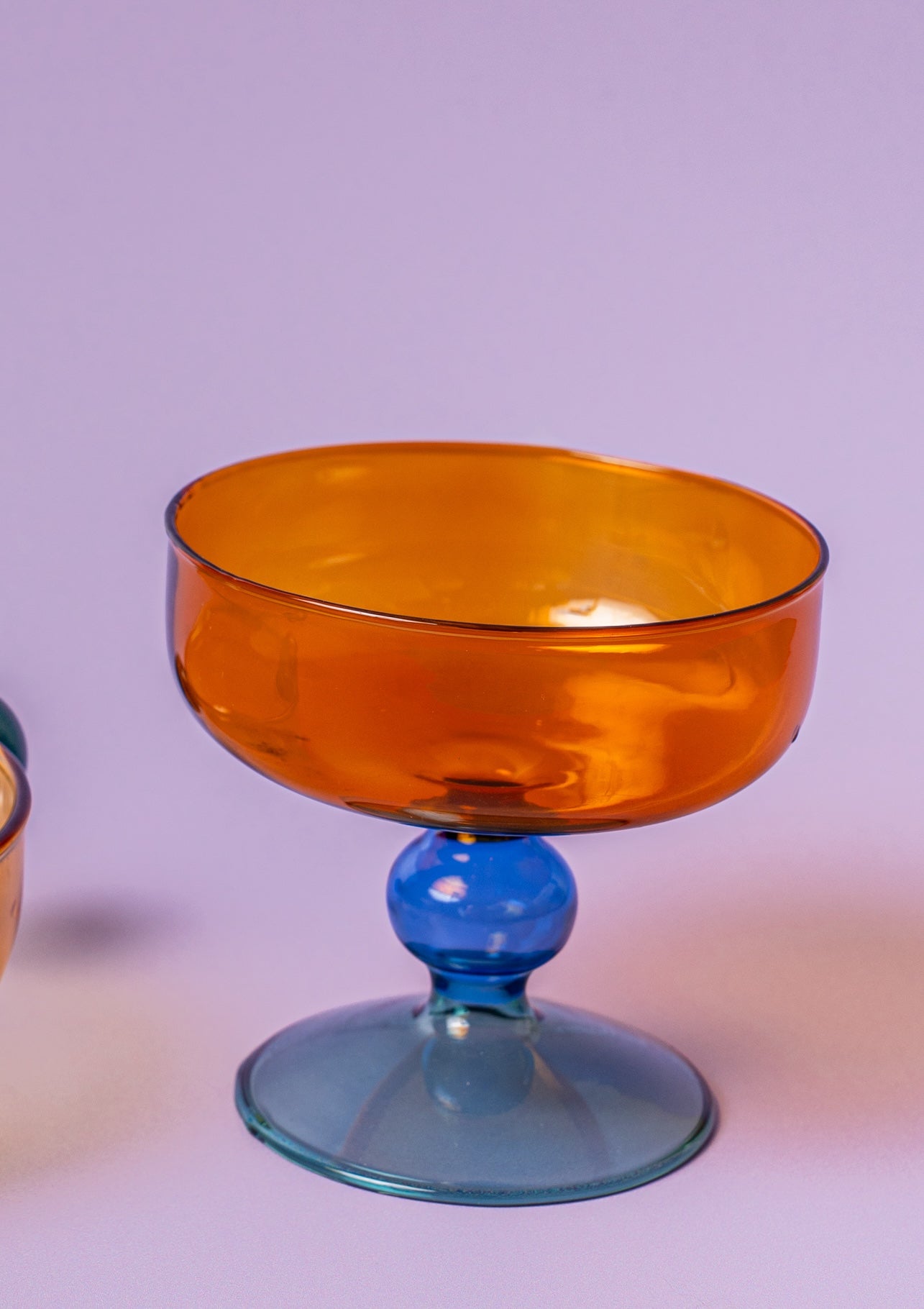 Orange Glass Nosh Bowl