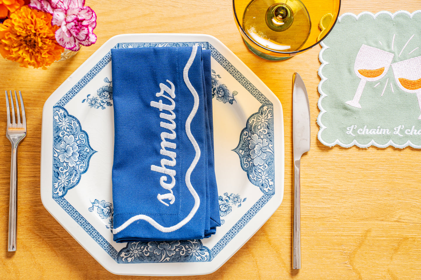 Navy Schmutz Dinner Napkins