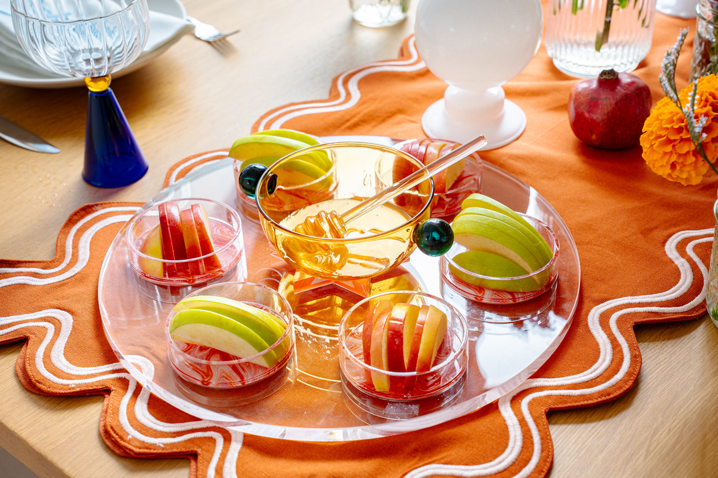 Blueberry Swirl Seder Plate/Holiday Platter