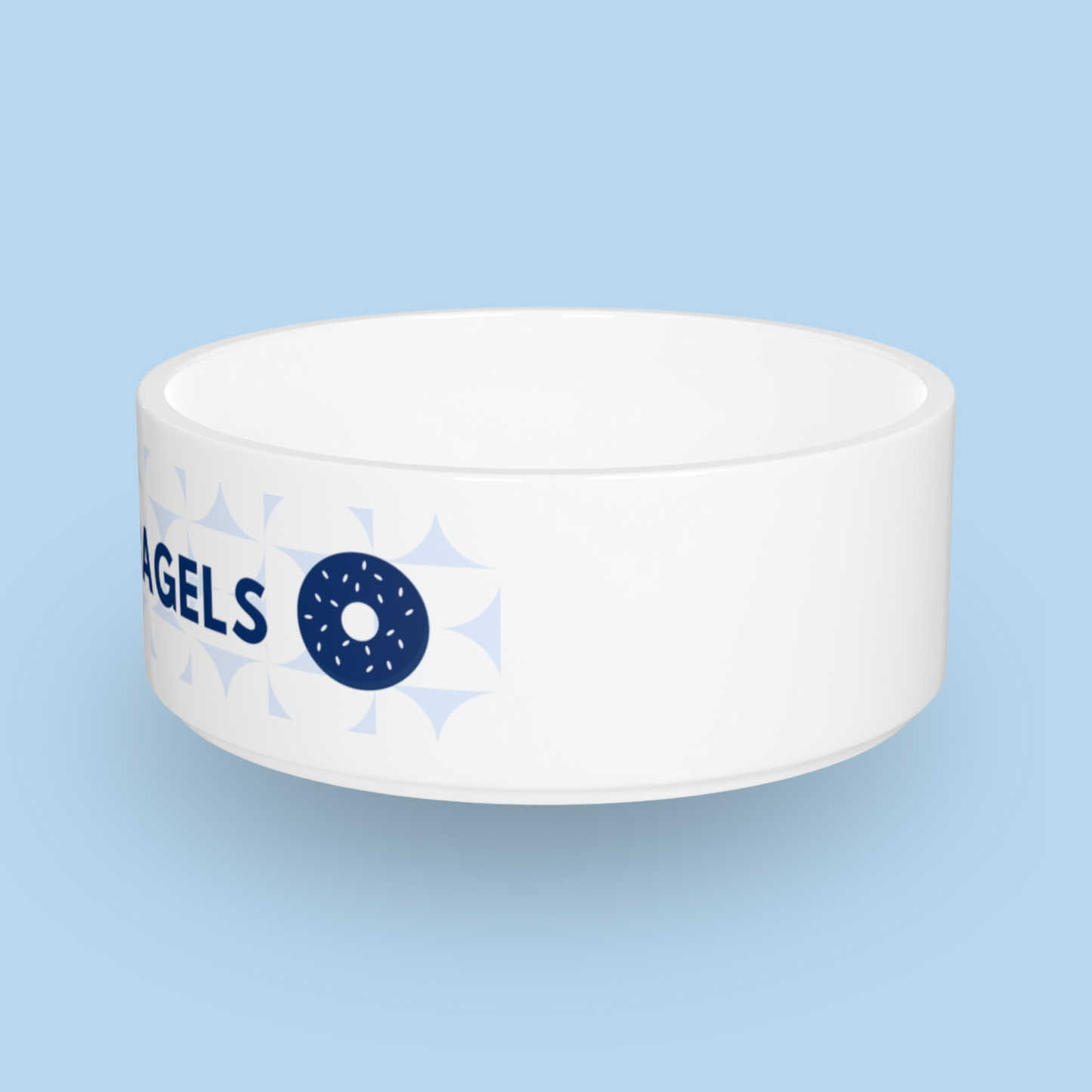 Bark for Bagels Pet Bowl - Blue