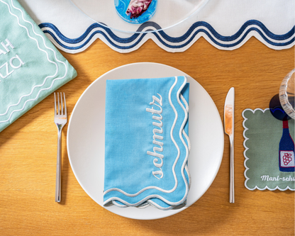 Light Blue Schmutz Dinner Napkins