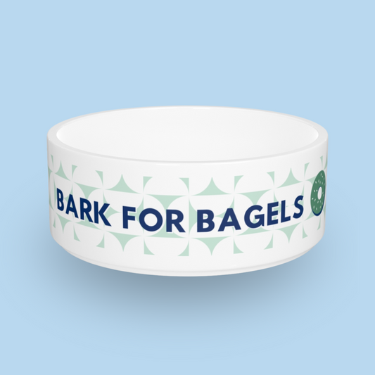 Bark for Bagels Pet Bowl - Green