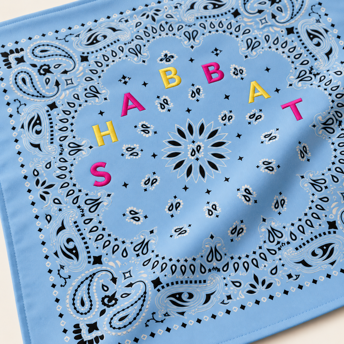 Bandana Print Embroidered Challah Cover