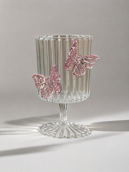 Butterfly Glass Kiddush Cup