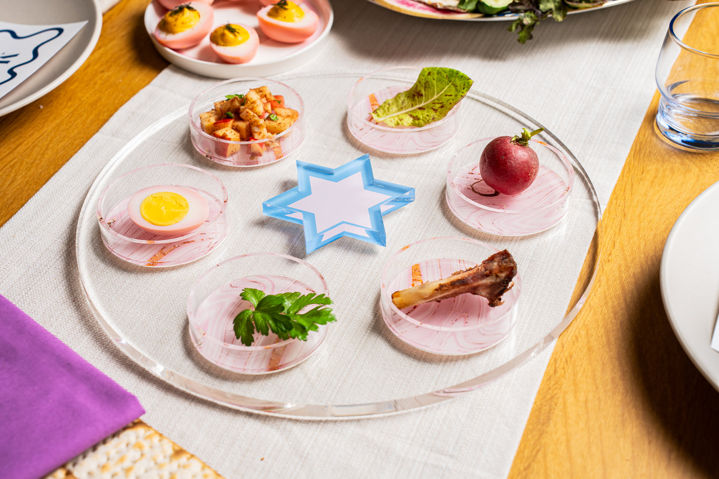 Strawberry Swirl Seder Plate/Holiday Platter